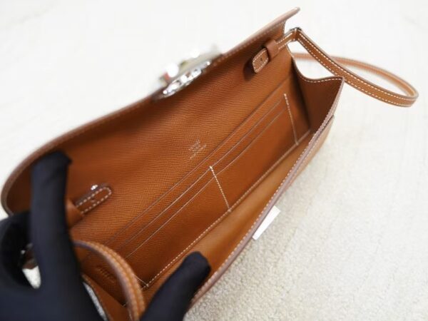 mmexport1734507563460 Hermes Wallet Images CC37 Gold Epsom Leather Chaine To Go Wallet Gold Hardware