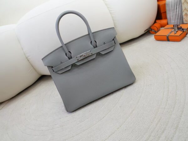 mmexport1734508353042-1 Women’s Tote Bag Birkin 30CM Togo Leather 4Z Gris Mouette Silver Hardware