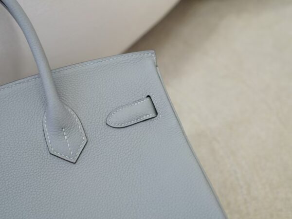 mmexport1734508363248 Women’s Tote Bag Birkin 30CM Togo Leather 4Z Gris Mouette Silver Hardware