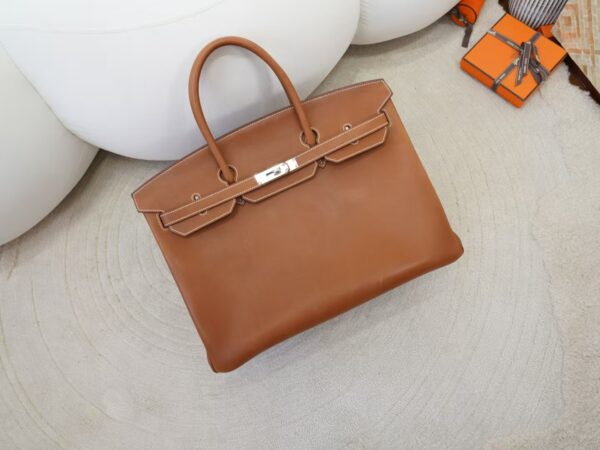 mmexport1734508379935-1 Oversize Bag Birkin 40CM CK34 Fauve Barenia Leather Silver Hardware