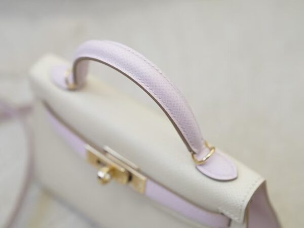mmexport1734601698424 USA Washington Mini Kelly 19CM Epsom Leather 10 Craie / 09 Mauve Pale Light Gold Hardware