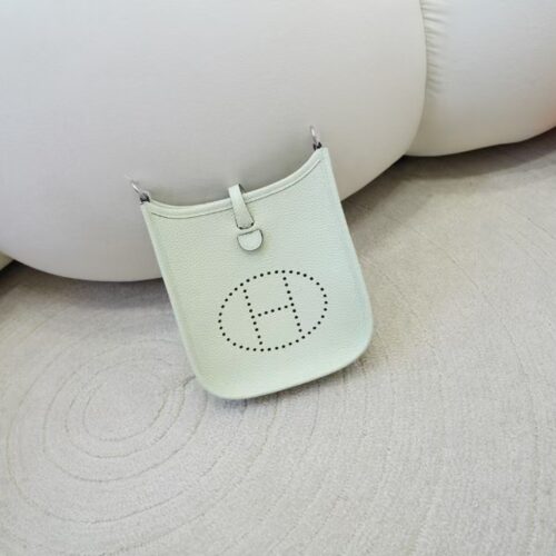 Australia Sydney Evelyne Mini 16CM Clemence Leather 0S Vert Fizz Silver Hardware