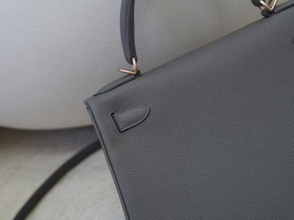 mmexport1734943398203 USA New York Togo Leather Kelly 28CM 8F Etain Rose Gold Hardware