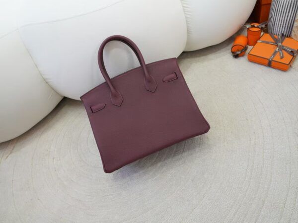 mmexport1734943577837 Full Handmade Birkin 30CM Togo Leather CK55 Rouge H Silver Hardware