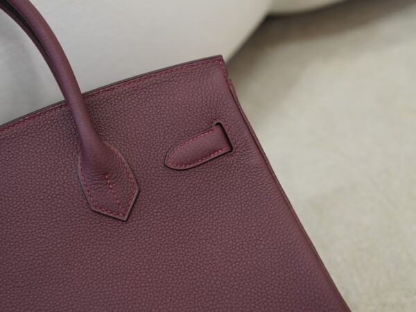 mmexport1734943585451 Full Handmade Birkin 30CM Togo Leather CK55 Rouge H Silver Hardware