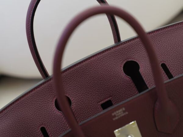 mmexport1734943590955 Full Handmade Birkin 30CM Togo Leather CK55 Rouge H Silver Hardware