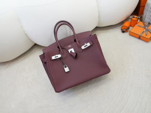 mmexport1734943593552 Full Handmade Birkin 30CM Togo Leather CK55 Rouge H Silver Hardware