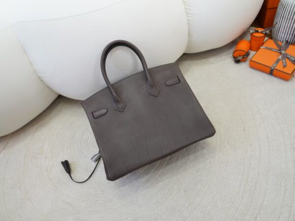 mmexport1734943620379 Women’s Tote Bag Birkin 30CM Barenia Leather CK46 Ebene Silver Hardware
