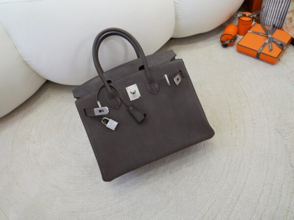 mmexport1734943646839 Women’s Tote Bag Birkin 30CM Barenia Leather CK46 Ebene Silver Hardware