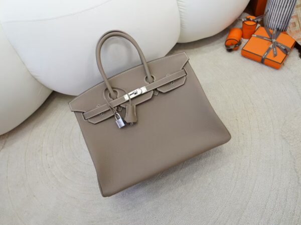 mmexport1734943666990-1 Full Handmade Birkin 35CM Togo Leather CK18 Etoupe Silver Hardware