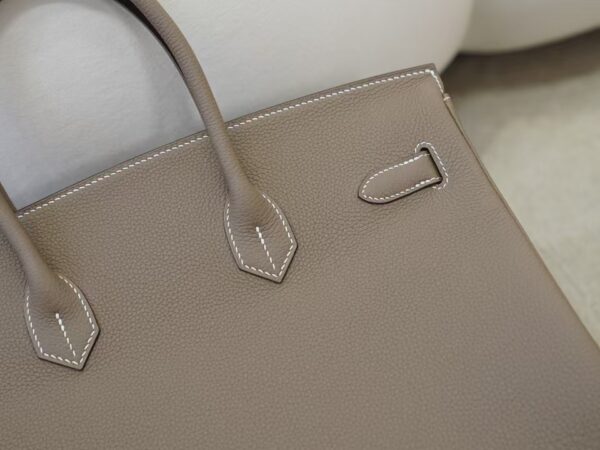 mmexport1734943676334 Full Handmade Birkin 35CM Togo Leather CK18 Etoupe Silver Hardware