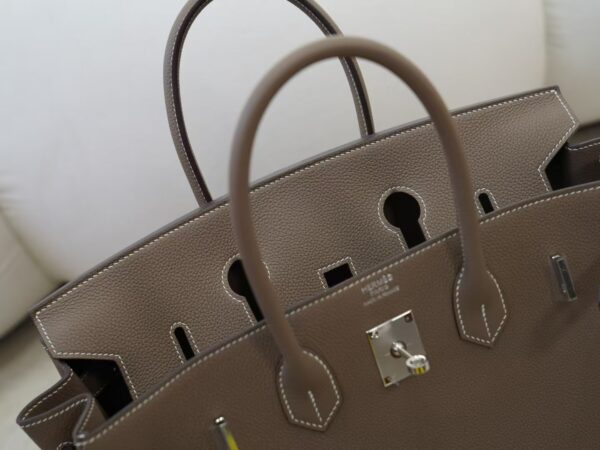mmexport1734943678174 Full Handmade Birkin 35CM Togo Leather CK18 Etoupe Silver Hardware