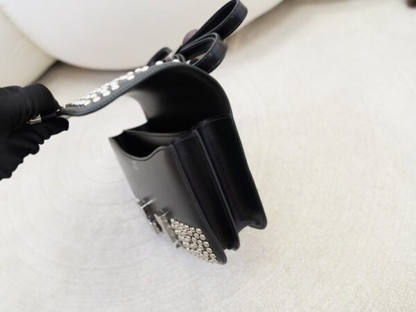 mmexport1735888690957 Full Handmade Box Leather Constance 19CM Rivet 89 Noir Silver Hardware