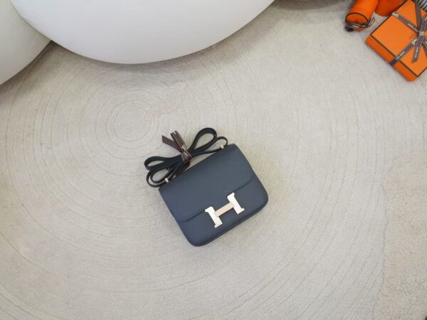 mmexport1736238828618 Full Handmade Hermes Constance 19CM 88 Gris Graphite / 37 Gold Evercolor Rose Gold Hardware