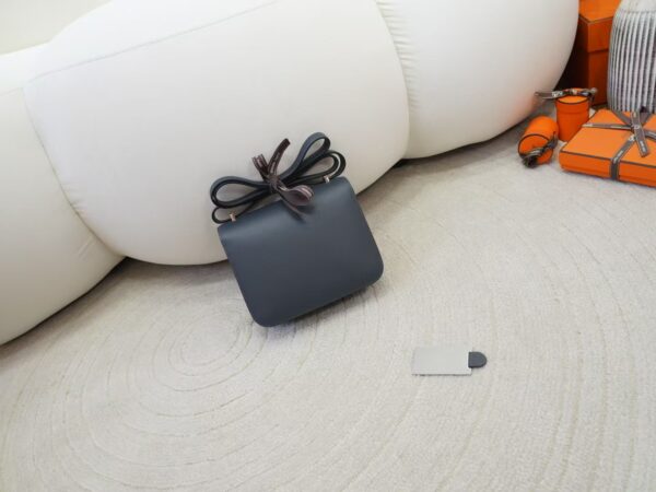 mmexport1736238830463 Full Handmade Hermes Constance 19CM 88 Gris Graphite / 37 Gold Evercolor Rose Gold Hardware