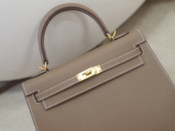 mmexport1736238920037 Canada Ottawa Kelly Sellier 25CM Epsom Leather CC18 Etoupe Gold Hardware