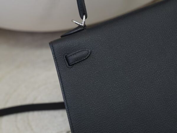 mmexport1736239021748 USA Washington Kelly Sellier 25CM Epsom Leather CK89 Noir Silver Hardware