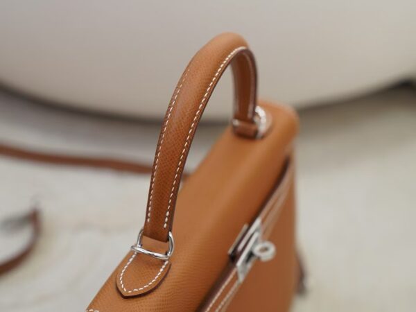 mmexport1736239190727 Luxury Bag Kelly Sellier 25CM CK37 Gold Epsom Leather Silver Hardware