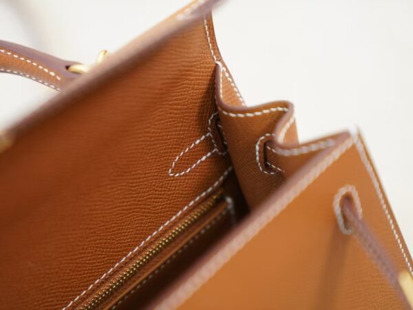 mmexport1736239216416 UAE Dubai CC37 Gold Epsom Leather Kelly Sellier 25CM Tote Bag Gold Hardware