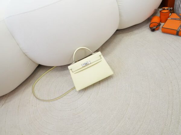 mmexport1736239248962 Women’s Clutch Bag Mini Kelly 19CM Epsom 2024 New Color I8 Jaune Milton Silver Hardware