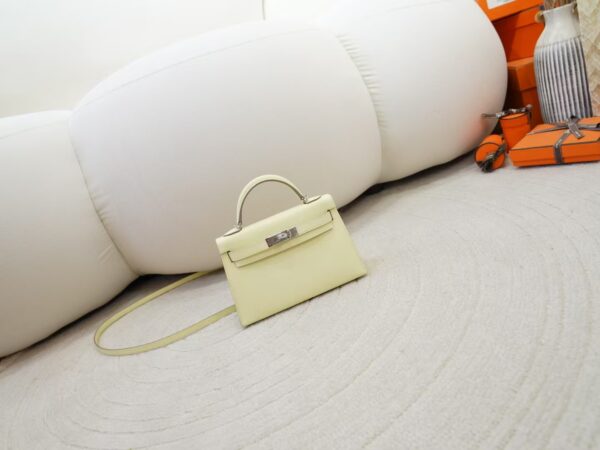 mmexport1736239251271 Women’s Clutch Bag Mini Kelly 19CM Epsom 2024 New Color I8 Jaune Milton Silver Hardware