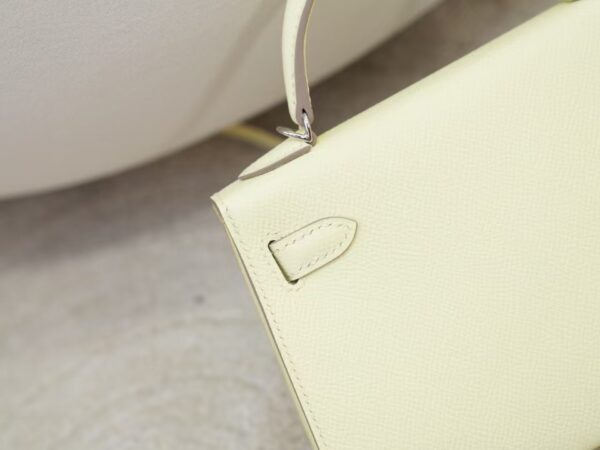mmexport1736239256559 Women’s Clutch Bag Mini Kelly 19CM Epsom 2024 New Color I8 Jaune Milton Silver Hardware