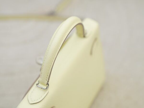 mmexport1736239258248 Women’s Clutch Bag Mini Kelly 19CM Epsom 2024 New Color I8 Jaune Milton Silver Hardware