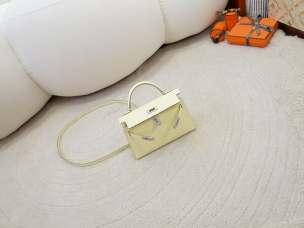 mmexport1736239259955 Women’s Clutch Bag Mini Kelly 19CM Epsom 2024 New Color I8 Jaune Milton Silver Hardware
