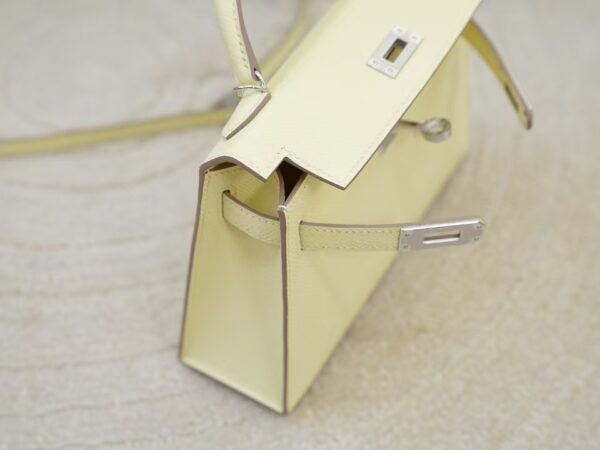 mmexport1736239261692 Women’s Clutch Bag Mini Kelly 19CM Epsom 2024 New Color I8 Jaune Milton Silver Hardware