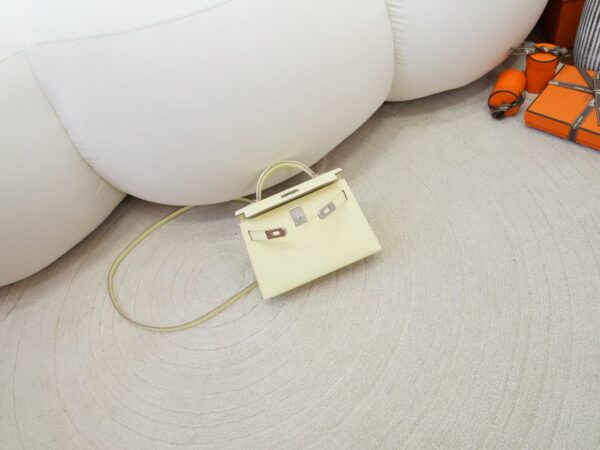 mmexport1736239263482 Women’s Clutch Bag Mini Kelly 19CM Epsom 2024 New Color I8 Jaune Milton Silver Hardware
