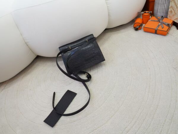 mmexport1736410962442 Full Handmade Kelly Danse 22CM HCP Matte Alligator Crocodile CK89 Noir Gold Hardware