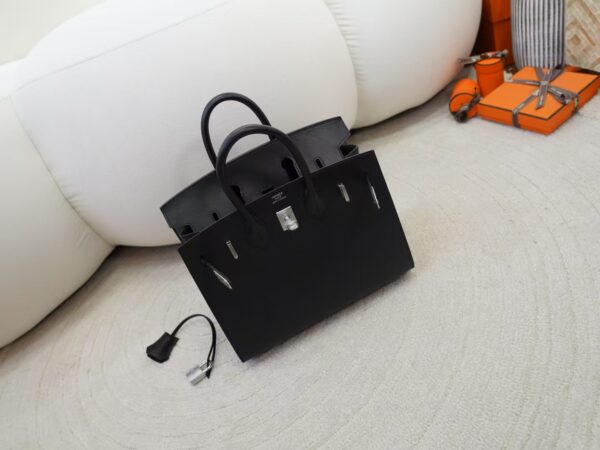 mmexport1736411272657 New Arrival Hermes Madame Leather CK89 Noir Birkin Sellier 25CM Silver Hardware