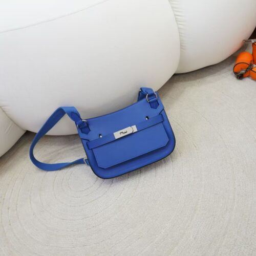 USA Los Angeles Jypsiere Mini 23CM Evercolor Leather CK71 Blue France Silver Hardware