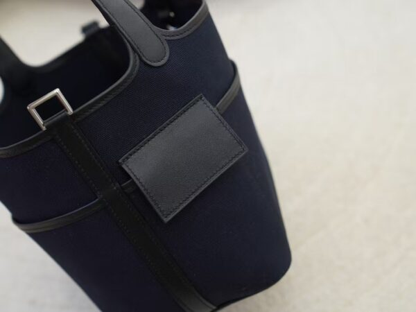 mmexport1736838214269 Hermes Bag Price Picotin Cargo 18CM CK89 Nior Canvas / Swift Leather Silver Hardware