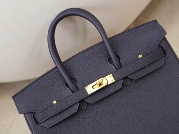 mmexport1744095117596 Women’s Tote Bag Togo Leather 2Z Blue Nuit Birkin 25CM Gold Hardware