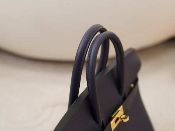 mmexport1744095119334 Women’s Tote Bag Togo Leather 2Z Blue Nuit Birkin 25CM Gold Hardware
