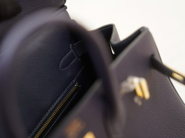 mmexport1744095124672 Women’s Tote Bag Togo Leather 2Z Blue Nuit Birkin 25CM Gold Hardware