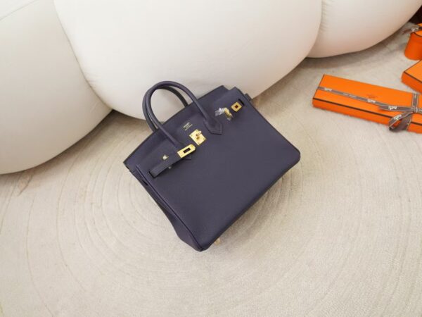 mmexport1744095126447 Women’s Tote Bag Togo Leather 2Z Blue Nuit Birkin 25CM Gold Hardware