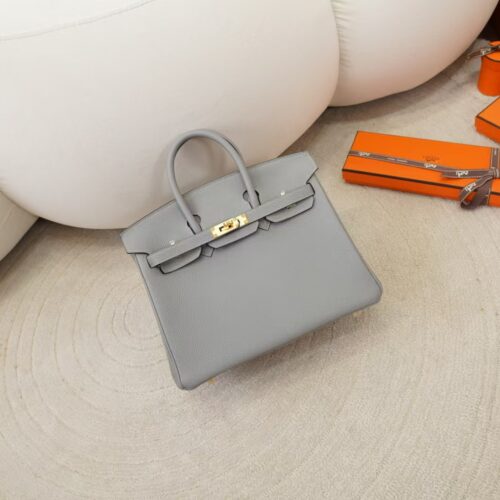 Hermes Bag Price Birkin 25CM Togo Leather 4Z Gris Tourterelle Gold Hardware