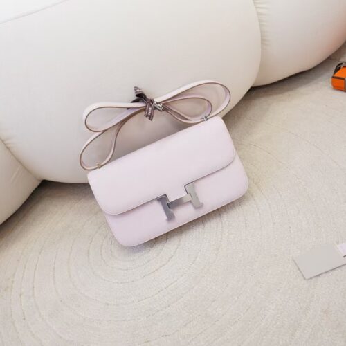 Hermes Bag Price Constance 26CM Epsom Leather 09 Mauve Pale Silver Hardware