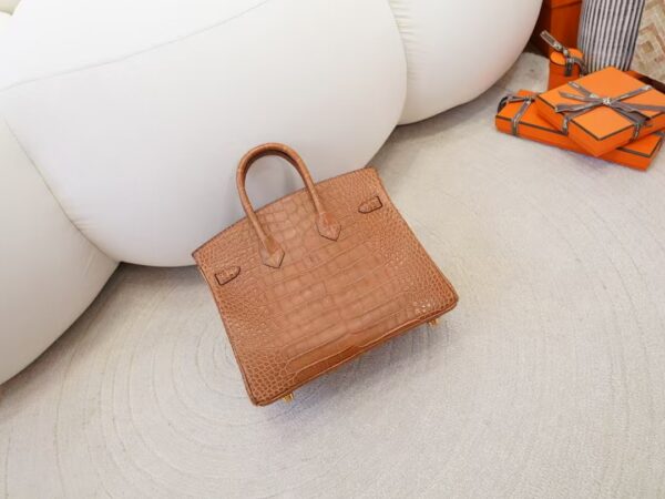 mmexport1744179159278 Hermes Bag Price CC37 Gold Matte Alligator Crocodile Birkin 25CM Gold Hardware