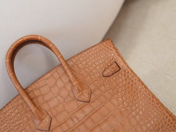 mmexport1744179166738 Hermes Bag Price CC37 Gold Matte Alligator Crocodile Birkin 25CM Gold Hardware