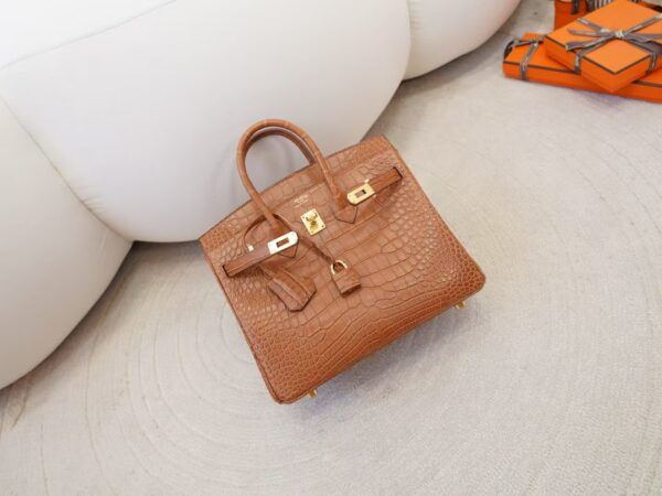 mmexport1744179168590 Hermes Bag Price CC37 Gold Matte Alligator Crocodile Birkin 25CM Gold Hardware