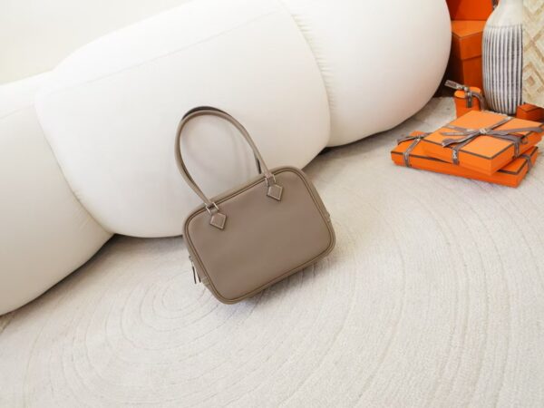 mmexport1744179378866-1 Hermes Bag Images Swift Leather Plume Mini 20CM CK18 Etoupe Silver Hardware