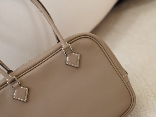 mmexport1744179380756 Hermes Bag Images Swift Leather Plume Mini 20CM CK18 Etoupe Silver Hardware