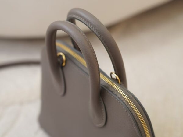mmexport1744179434267 USA Los Angeles Hermes Mini Bolide 18CM Evercolor Leather 8F Etain Gold Hardware