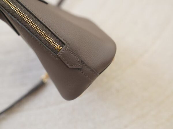 mmexport1744179441600 USA Los Angeles Hermes Mini Bolide 18CM Evercolor Leather 8F Etain Gold Hardware