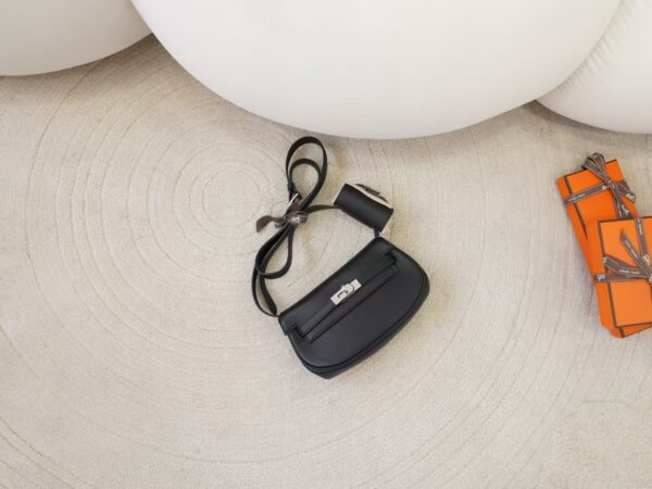 Hermes Bag Price Kelly Moove Swift Leather CK89 Noir Silver Hardware