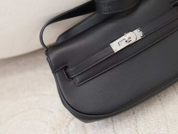 Hermes Bag Price Kelly Moove Swift Leather CK89 Noir Silver Hardware