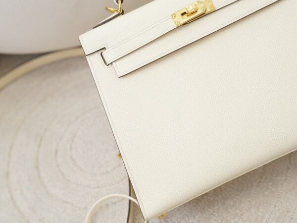 mmexport1744179546024 Hermes Women’s Tote Bag I2 Nata Epsom Leather Kelly 25CM Sellier Gold Hardware